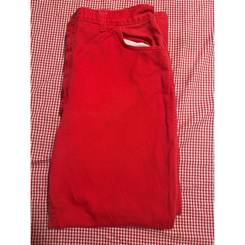 SHEPLERS Red Denim Jeans Womens Size 20 Pet Made in USA Cotton Casual